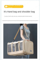 Pets Carrier Bag Lightweight and Breathable Pet Shoulder Bag Large Capacity Cat Bag Multi Pet Suitcase Foldable Cat Backpack