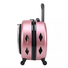 Portable Cat Carrying Bags Large Capacity Pet Carriers Backpack Travel Cats Carry Handbag with Wheel Pets Carriers Trolley Case