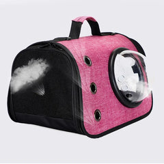 Portable Pet Travel Bag Transparent Foldable Breathable Cat Backpack Lightweight Handheld Tote Carrying Pets Travel Essential