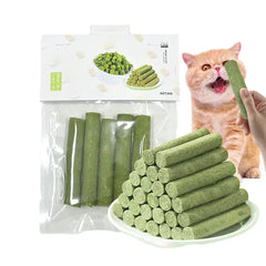 5Pcs Cat Grass Sticks Pet Edible Snacks Teeth Grinding Stick Cat Mild Cleaning Teething Sticks Hairball Removal Teeth Cleaning