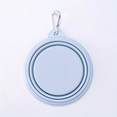 Pet Portable Foldable Bowl for Outdoor, Hanging Pet Drinking Water Feeding Silicone Bowl, Can be Used for Cats and Dogs