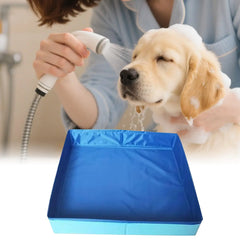 Pet Swimming Pool Foldable Cat Dog Toy Pool Outdoor Portable Non-slip Summer Swimming Pool Pet Cleaning Water Basin Pet Supplies