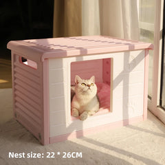 HOOPET Cat Litter Cat House Cottage Summer Outdoor Rainproof Dog Kennel Cat House Stray Cat Outdoor Nests