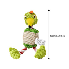 Plush Dog Toys for Small Large Pets Funny Bird Shaped Dogs Squeak Chew Ropes Toy Pets Interactive Supplies