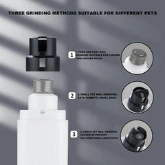 Dog Nail Grinder Rechargeable Paws Grooming Dog Nail File Tool Pet Grooming Toenail File Trimmer With 3 Modes For Families
