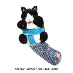 Cat Puppet Wrestler Cat Sumo Wrestling Glove Cats Interactive Play Hand Puppet With Sturdy Padding Soft Plush Toy for Cats Games