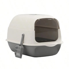 Extra Large Cat Litter Box Anti-Leak Fully Enclosed, Demountabl Semi-Enclosed, Easy To Clean Preventing Outer Splash Large Space