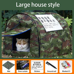 Cat Outdoor Tent Pets Waterproof Warm Beds House Pet Puppy Comfort Semi Enclosed Sleeping Furniture Cat Supplies Accessories