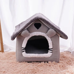 Foldable Sleeping Pet House Removable Washable Cat Cube Hide House Puppy Cave Sofa Pet Bed House for Small Dogs Medium Cats