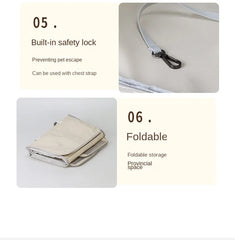 Pet Bag  Portable Bag for Outings Foldable Car Shoulder Portable Cat Bag  Large Capacity Two Cat Outing Bag