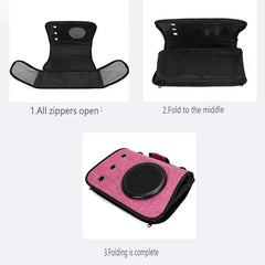 Portable Pet Travel Bag Transparent Foldable Breathable Cat Backpack Lightweight Handheld Tote Carrying Pets Travel Essential