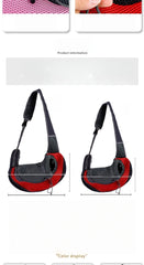 Pet backpack, portable shoulder bag for travel, hands-free outdoor crossbody bag suitable for cat and dog pet supplies