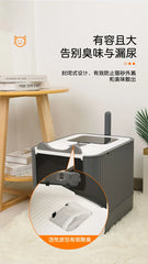 Extra Large Enclosed Cat Litter Box Top Entry Litter Tray with Drawer Design Anti Splash Hooded Toilet with Odor Sealing