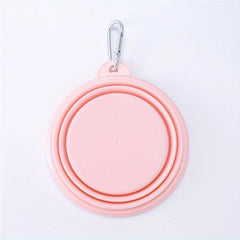 Pet Portable Foldable Bowl for Outdoor, Hanging Pet Drinking Water Feeding Silicone Bowl, Can be Used for Cats and Dogs
