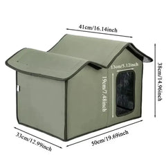 Outdoor Cat House Removable and Washable Design Pet Bed Waterproof Cat Dog Universal Convenient Storage and Washable Dog House