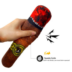 Pet Funny Toys Cigar Big Smoke Plush Sound Squeak Fake Cigarettes Toys Dog Chew Molar Interactive Game Bite Resistant Pet Toy