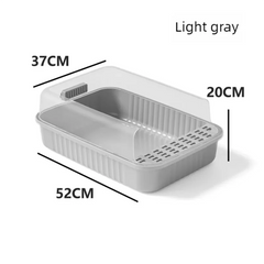 Cat litter box, oversized, splash proof, fully open toilet for kittens, odor proof, semi enclosed toilet, litter box, cat suppli