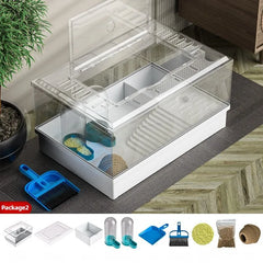 Small Pet House Large Space Transparent Pet Feeding Box Multi Functional Layered Area Luding Chicken Nest Breathable Pet Nest