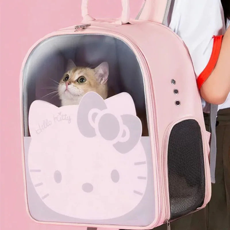 Pet Carrier Backpack with Window Transport Carrying Breathable Travel Bag Dog Space Capsule Cat Carrier