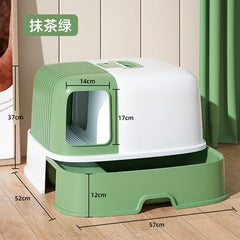 Cat Litter Box Fully Enclosed Oversized Hallway Supply Tray Oversized Long Aisle Drawer Pet Toilet Furniture Supplies