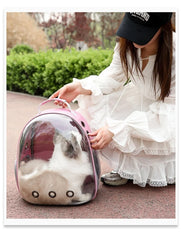 Portable Pet Backpack Outdoor Cat Supplies Transparent Shoulder Bag Pet Bag Breathable Space
