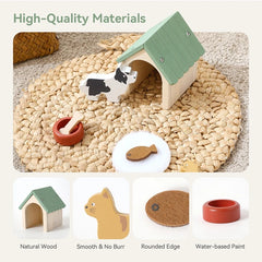 Toy House Accessories Pet Set Great Pet Play Set For Dollhouses Fun Games That Encourage Creativity And Imagination in Children