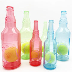 Pet Dog Toys Potable Anti-stress Pet Toys Plastic Water Bottle Crunchy Toys with Ball For Indoor Outdoor For Cat Kittens