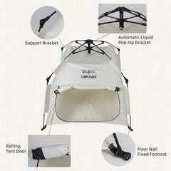 Portable Pet Tent Foldable Pet Playpen for Dogs and Cats Indoors/Outdoors Fully Automatic Waterproof Pet Tent with Carrying Bag