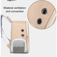Pet Supplies Cat Carrier Bag PU Portable Travel Outdoor Backpack for Cat Small Dogs Transparent Breathable Carrying Shoulder Bag