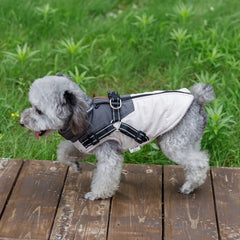 Pet Dog Jacket With Harness Winter Dog Clothes For Small Large Dogs Warm Waterproof Pet Coat Chihuahua Clothing Puppy Costumes