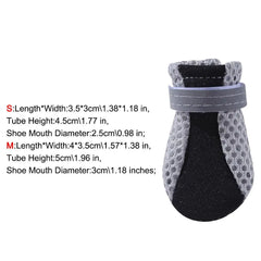 Breathable Pet Dog Shoes Outdoor Walking Net Shoes Soft Summer Pet Shoes Night Safe Non-slip Reusable Boots For Small Mediu F3D2