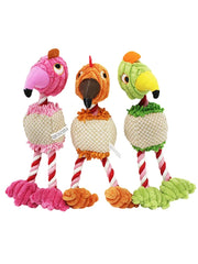 Plush Dog Toys for Small Large Pets Funny Bird Shaped Dogs Squeak Chew Ropes Toy Pets Interactive Supplies