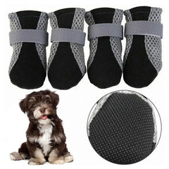 Breathable Pet Dog Shoes Outdoor Walking Net Shoes Soft Summer Pet Shoes Night Safe Non-slip Reusable Boots For Small Mediu F3D2
