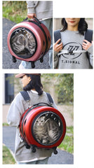 Portable Cat Carrying Bags Large Capacity Pet Carriers Backpack Travel Cats Carry Handbag with Wheel Pets Carriers Trolley Case