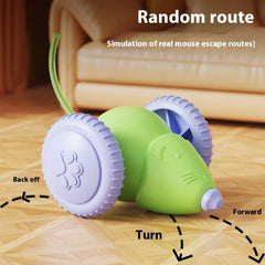 Electric Mouse Car Pet toys Interactive Cat Toy Rechargeable Automatic Teaser with Intelligent Obstacle Avoidance Pet Products