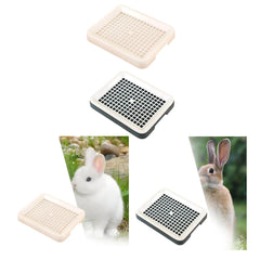 Rabbit Litter Box Removable Cage Potty Box Hollow Design Litter Pan for Pet Supplies Chinchillas Small Animals Rats Guinea Pigs