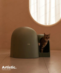 Fully Enclosed Extra Large Cat Litter Box Anti-odor Cat Toilet Simple Style Cat Litter Box Pet Supplies Eco-friendly Material