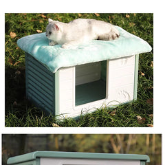 HOOPET Cat Litter Cat House Cottage Summer Outdoor Rainproof Dog Kennel Cat House Stray Cat Outdoor Nests