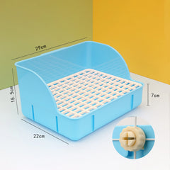Rabbit Litter Box Pee Pan Tray Pet Toilet Corner Toilet Box Litter Pan Bunny Trainer for Small Animals Chinchillas Rats