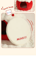 HOOPET Warm Cat House for Winter, Enclosed Kitty Tent with Large Space, Four-Season Safe & Cozy Sleeper, Eco-Friendly Pet Bed