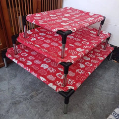 Portable Elevated Dog Bed Outdoor Pet Bed Summer Cat Bed Pet Camping Removable Washable Small Pet Hammock Outdoor Dog Bed