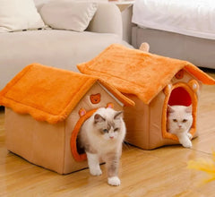 Foldable Pet House Removable Washable Cat House Puppy Cave Sofa Pet Supplies Suitable for Small and Medium Cats and Dogs