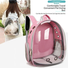 Portable Pet Backpack Outdoor Cat Supplies Transparent Shoulder Bag Pet Bag Breathable Space