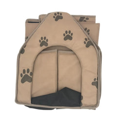 Detachable Folding Small Footprints Pet House Pet Dog Mat Portable Dog Footprint House  Warm And Comfortable