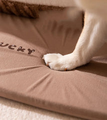 Cute Pet House with Foldable Soft Pet Bed Detachable Washable Pet Castle Suitable for Small Medium-sized Dogs and Cat Cave Nests