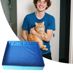 Pet Swimming Pool Foldable Cat Dog Toy Pool Outdoor Portable Non-slip Summer Swimming Pool Pet Cleaning Water Basin Pet Supplies