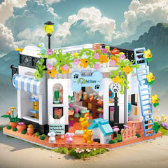 Pet Dog Cat House Building Block Kids Toy Mini Bricks Diy Assembly Games Moc Plastic Model Home Decoration Party Favors Gift