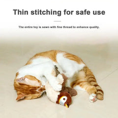 Electric Bird Teasing Cat Toy Interactive Simulation Bird Plush Toy Pet Kitten Teasing Toys for cats and kittens to practice