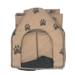 Detachable Folding Small Footprints Pet House Pet Dog Mat Portable Dog Footprint House  Warm And Comfortable
