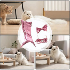 Cat Mermaid Costume Mermaid Tail Clothes Sequin Mermaid Dress Cat Dog Outfit Soft Funny Pet Costumes Fishtail Clothes Unique Sea